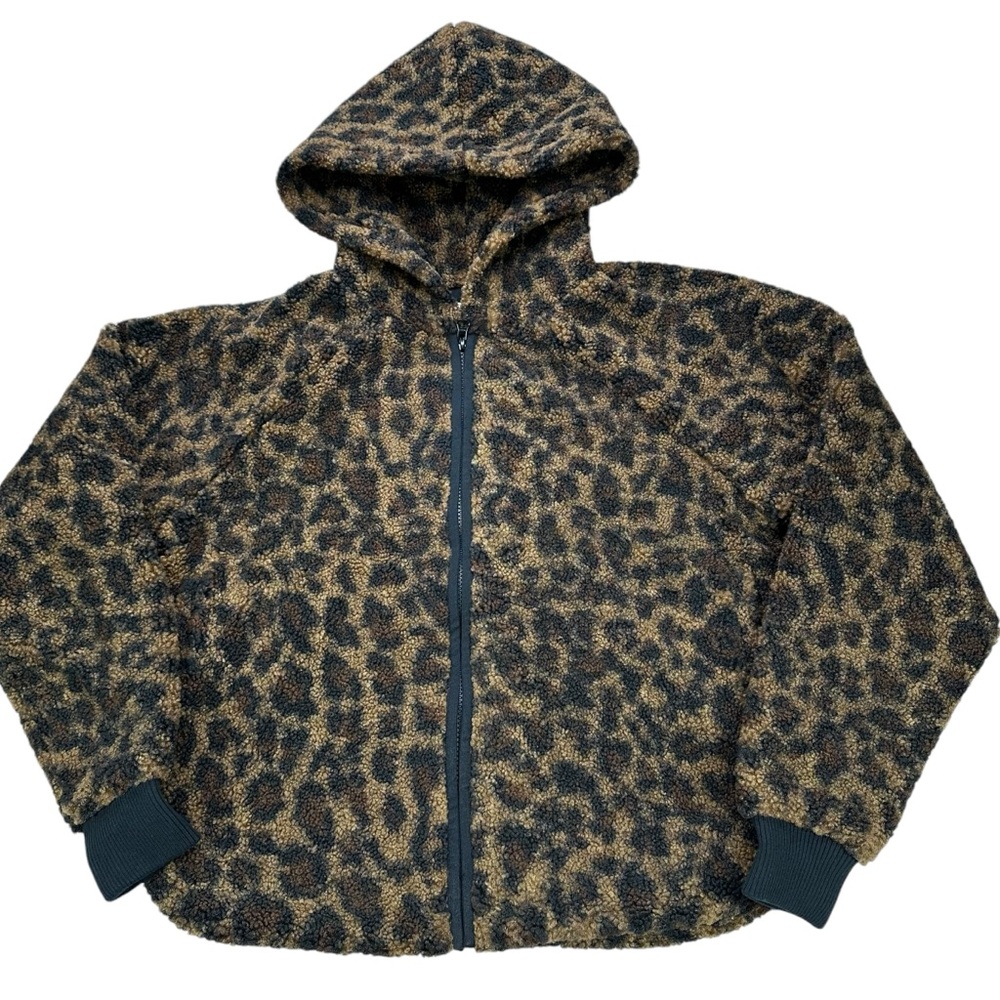 Lou & Grey Leopard Cozy Up Oversized Jacket, XXS